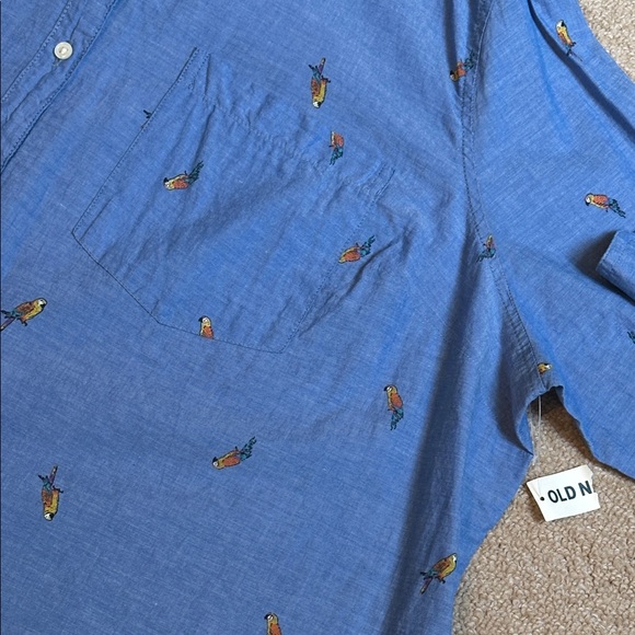 NWT - 3X - plus sized Old Navy button up / down bird shirt - Picture 7 of 10